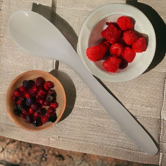 Ingrid Ltd Chicago Serving Spoon Salad White Melamine Melmac Mid Century Modern. - Picture 16 of 16
